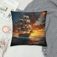 thumbnail image 2 of Orinice Sunset Graphic Decorative Cotton Linen Throw Pillow Cover Summer Print 1PC 20x20in, 2 of 5
