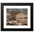 thumbnail image 2 of Johan Christian Dahl 14x12 Black Modern Framed Museum Art Print Titled - Winter Landscape Near Vordingborg, Denmark, 2 of 5