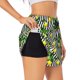 thumbnail image 1 of Balery Lemons on Striped Pantalones cortos deportivos para mujer con forro y dos bolsillos, elásticos, para entrenamiento, gimnasio, yoga-Medium, 1 of 7