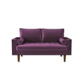 thumbnail image 4 of US Pride Furniture Womble 58'' Velvet Square Arm Loveseat, Purple, 4 of 5