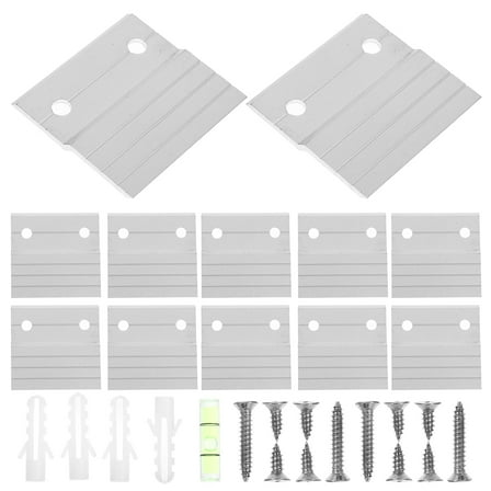 HOMEMAXS  6 Sets Mounting Clip White Board Wall Hanging Kit Picture Display