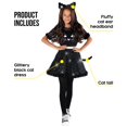 thumbnail image 2 of Disfraz de gato negro Morph para niñas, Halloween, talla M, 2 of 6