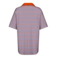 thumbnail image 4 of YHAJDS Polo Shirts for Women Short Sleeve Collared Striped Print Casual Fashion Top Blouse, 4 of 5