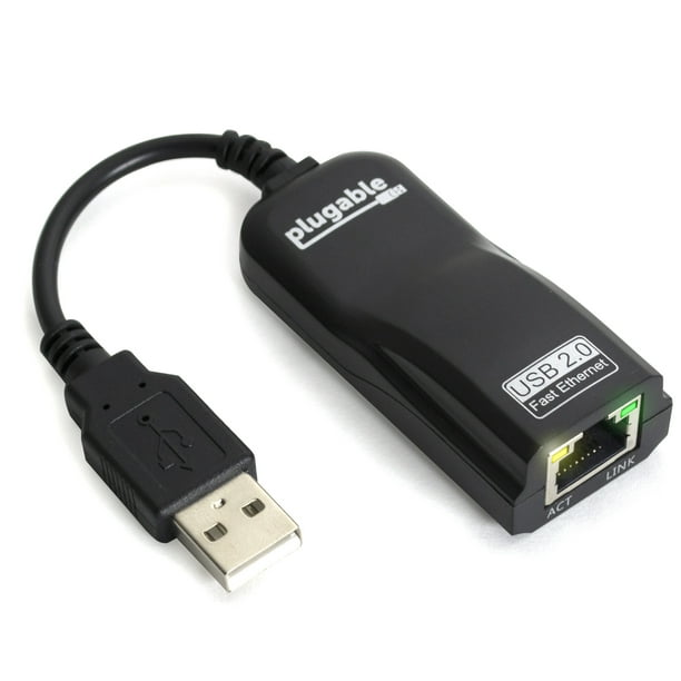 Identidad Haz lo mejor que pueda Iniciar sesión Plugable USB 2.0 to Ethernet Fast 10/100 LAN Wired Network Adapter  Compatible with Chromebook, Windows, Linux - Walmart.com