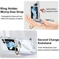 thumbnail image 4 of Compatible Samsung Galaxy Z Flip 5 Case Clear with Ring,Samsung Flip 5 Case Heavy Duty Rugged Slim Shockproof Silicone Wireless Charging Phone Case for Galaxy Z Flip 5 Case 5G (Transparent), 4 of 14