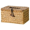 thumbnail image 4 of Rectangular Woven Tissue Box Cover,Decorative Seagrass Wicker Tissue Box Holder,Rustic Tissue Holder, 4 of 6