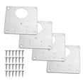 thumbnail image 1 of Kit de reparación de bisagras de gabinete de 4 piezas con orificio, placa de fijación de bisagra de acero inoxidable, 1 of 5