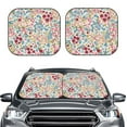thumbnail image 2 of Yiaed Trendy Floral Design Print Car Front Windshield Sun Shade,Foldable Anti-UV Car Sunshade for Front Window for Most Vehicles-Medium, 2 of 5