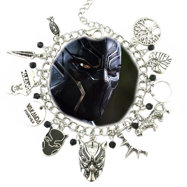 Superheroes - Black Panther Charm Bracelet - Walmart.com - Walmart.com