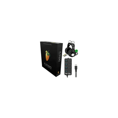 FL Studio 20 Fruity Edition Boxed Bundle with Headphones USB 3.0 Hub