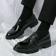 thumbnail image 3 of Mens Slip on Penny Loafers 2025 Fashion Casual Leather Oxfords Formal Dress Shoes Tassel Business Work Shoes, 3 of 8