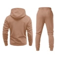 thumbnail image 5 of CCRFTGI Men's Sweatsuit 2 Pieces Set Hoodie Sweatshirt & Sweatpants Set Casual Jogging Suits for Men Camel S, 5 of 6