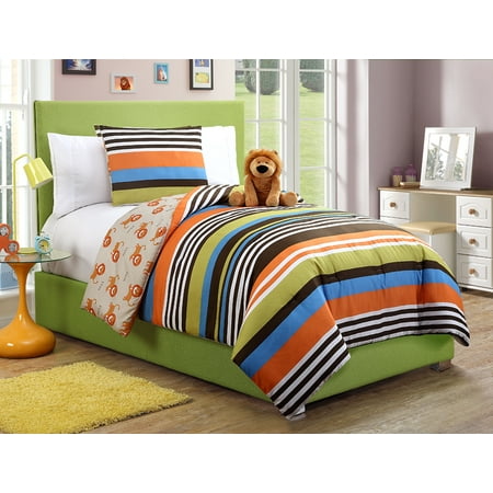 3 Piece Lion Comforter Set Multi Walmart Com