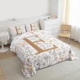 thumbnail image 3 of Homewish Rustic Plant Floral Queen Comforter Set,Retro Country Flower Bedding Sets,First Letter E Bedding Comforter Set For Girls,Super Cozy Room Decor Reversible,3pcs, 3 of 8