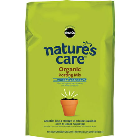 Miracle-Gro Nature's Care Organic Potting Soil with Water Conserve, 8