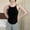 Black, variant on jobturf Womens Pajamas Tops with Built in Bra Spaghetti Strap Tank Top Casual Sleeveless Night Shirts Slim Fit Pjs Shirts Breathable Comfy Sleepwear