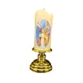 thumbnail image 4 of Lámpara de velas de oración sin llama, luces de velas artificiales, luz de Pilar LED, luces de vela LED para linternas religiosas de aniversario Virgen BLESIY luz de las velas, 4 of 8
