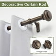 thumbnail image 6 of 72-144 Inches Curtain Rods for Window, Vimayta 1 Inch Diameter Drapery Rod with Resin Finials, Ideal Adjustable Heavy Duty Single Curtains Rod for Bedroom, Living Room Decoration, Dark Bronze, 6 of 10