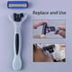 thumbnail image 3 of Premium Mens Safety Razor Set - 2 Handles with 24 Ultra-Sharp Blades - Ergonomic Design for Smooth Hair Removal - 6-Layer Stainless Steel Shaving Head, 3 of 4