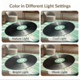 thumbnail image 7 of ODIKA 8'x10' Washable Area Rug Non-Slip Chair-Friendly Mat Disc Vinyl Cd Record Retro Vintage Music Spinning Grooves Concentric for Dining Room, Large Office, Lounge, 7 of 7