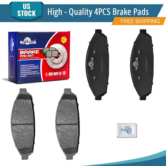 YXPCARS 4PCS Ceramic Brake Pads(Front) for Ford Crown Victoria Lincoln Town Car Mercury Grand Marquis Marauder (D931)