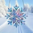 thumbnail image 4 of Honmine Acrylic Snowflake Ornament, Sparkling Blue and Purple Hanging Decor, Festive Christmas Tree Window Display for Holiday Party, Home, Seasonal, 4 of 4