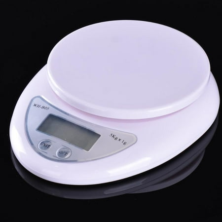 OUNONA High Precision Electronic Kitchen Scale with Large LCD Display White Food Baking Scale for Accurate Household Measurements