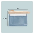 thumbnail image 2 of U Brands Mesh Travel Pouch, 5.75" x 7", Slate Blue/Khaki, 2 of 7