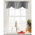 thumbnail image 4 of Fsddascl Gray Ombre Tie Up Valance Curtains for Windows, Kitchen Curtains Window Treatments, Modern Abstract Art Farmhouse Gradient Short Window Shades Valances for Bedroom Bathroom Cafe 54"x18", 4 of 7