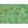 thumbnail image 1 of Ahgly Company Indoor Rectangle Patchwork Turquoise Blue Transitional Area Rugs, 8' x 10', 1 of 4