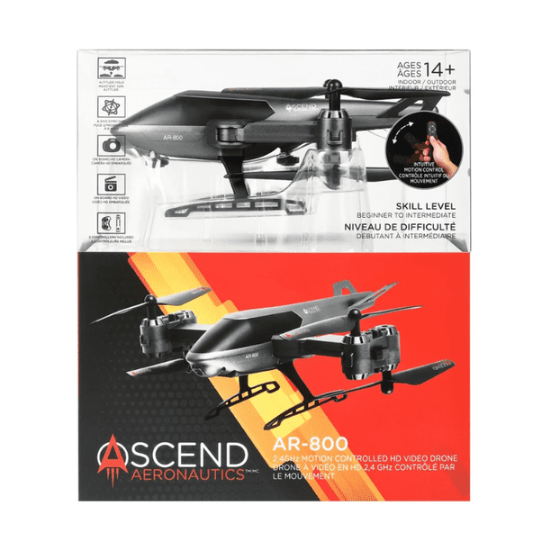 Drone Ascend Aeronautics AR-800 con Cámara HD y Control por Movimiento 2.4GHz