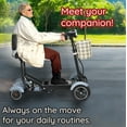 thumbnail image 3 of Dragon Mobile Portable & Foldable Power Mobility Scooter, Powerful Double Motors 4 Wheel Electric Wheelchair for Adult & Seniors - Blue, 3 of 9