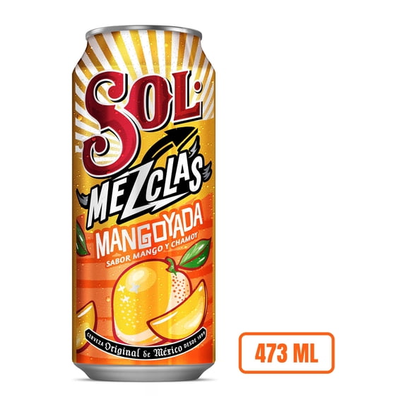 Cerveza Sol Mezclas Sabor Mangoyada lata 473 ml