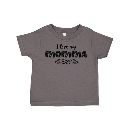 

Inktastic I Love My Momma with Hearts Gift Toddler Boy or Toddler Girl T-Shirt