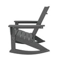 thumbnail image 5 of SERWALL Modern Adirondack Rocking Chair, HDPE Outdoor Rocking Chair for Patio, Garden, Backyard, Gray, 5 of 9