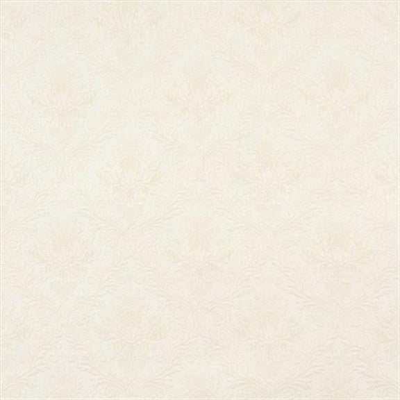 Designer Fabrics E537 54 in. Wide Ivory White, Floral Jacquard Woven Upholstery Grade Fabric