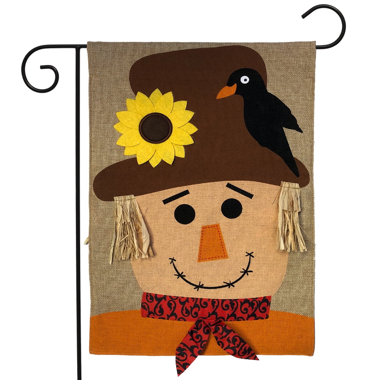 Autumn Scarecrow Burlap Garden Flag Fall 12.5" x 18" Briarwood Lane