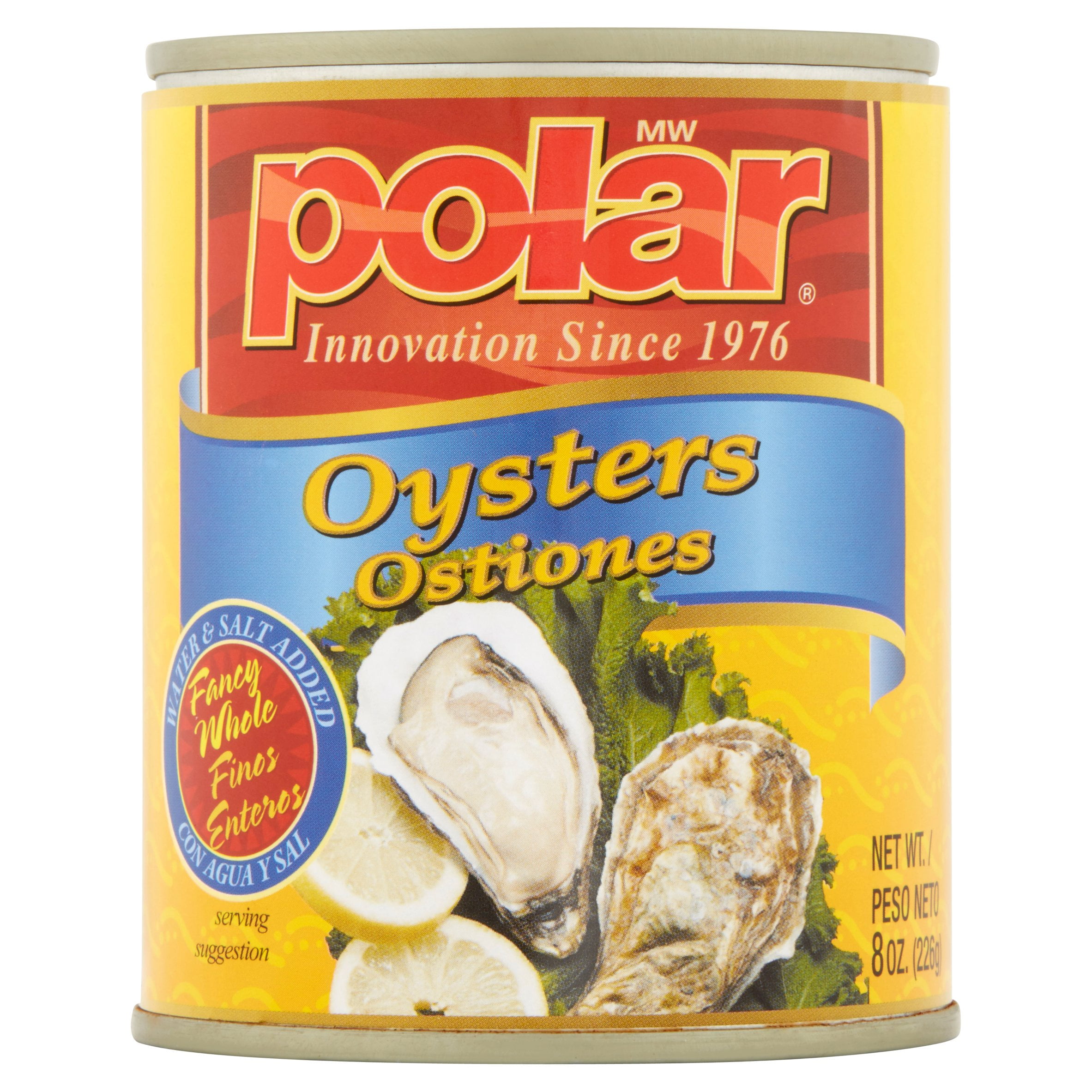 MW Polar Whole Oysters in Salt Water & Cottonseed Oil, 8 oz