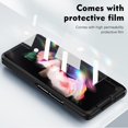 thumbnail image 4 of MonsDirect for 7.6 inch Samsung Galaxy Z Fold 4 5G 2022 Case, Hard PC Case with Hidden Stand, Anti-Drop Free Folding Hinge Cover with Screen Protector & Lens Protection for Galaxy Z Fold 4, Black, 4 of 7