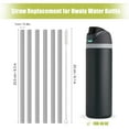 thumbnail image 2 of 6 Pack Stainless Steel Replacement Straws Compatible with Owala 40 oz Water Bottle, 9.3 Inch Reusable Metal Straw Set with Cleaning Brush, Silver, 2 of 6
