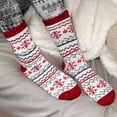 thumbnail image 4 of Women's Double Layer Thick Super Soft Cozy Warm Fuzzy Comfy Home Indoor Outdoor Cabin Sock, Style 40, 4 of 4
