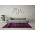 thumbnail image 3 of Ahgly Company Indoor Square Persian Purple Traditional Area Rugs, 7' Square, 3 of 4