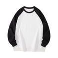 thumbnail image 1 of Pisexur Chandails pour Hommes à Manches Longues Col Ras du Cou Chandail Mode Décontracté à Empiècements de Couleurs Chandail à Enfiler Hauts Amples Unis Chandails Surdimensionnés Chandails à Capuchon M-3TG, 1 of 4