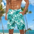 thumbnail image 2 of VBTAPA Men's Hawaiian Beach Shorts Elastic Waist Drawstring Board Shorts Lightweight Summer Casual Shorts with Pockets 90% off Clearance Sale Black XL, 2 of 6