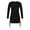 Black, variant on VSSSJ Women Ribbed Knitted Long Sleeve Ruched Bodycon Dresses Simple Solid Color Drawstring Crewneck Slim Mini Warm Sweater Dress Black S