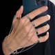 thumbnail image 2 of Ghyt Punk Cadena Borla Pulsera Con Anillos De Dedo Esclavo Cadena Gótica Arnés De Mano Anillos De Hip Hop Cadena De Mano Pulsera De Cadena Kurapika Para Mujeres Niñas-- Teléfono móvil Teléfono móvil Accesorios para teléfonos móviles, 2 of 5