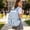 blue, variant on Large Capacity Waterproof Nylon Backpack, Plaid Casual Daypack with Multi-Pockets, Lightweight 3-Way Carry Bookbag for Daily Commute