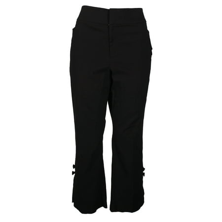 Inc International Concepts Deep Black Bow Cropped Pants 16