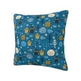thumbnail image 2 of Wukai Cute Colorful Owls And Trees Premium Polyester Fleece Pillow Covers with Hidden Zipper Closure,Luxuriously Soft and Durable-20"x20", 2 of 7