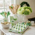 thumbnail image 4 of St Patricks Day Kitchen Towels Set of 2,Green Shamrock Clover Dish Hand Towels Seasonal Holiday St Patty''s Day Decorations, 4 of 6